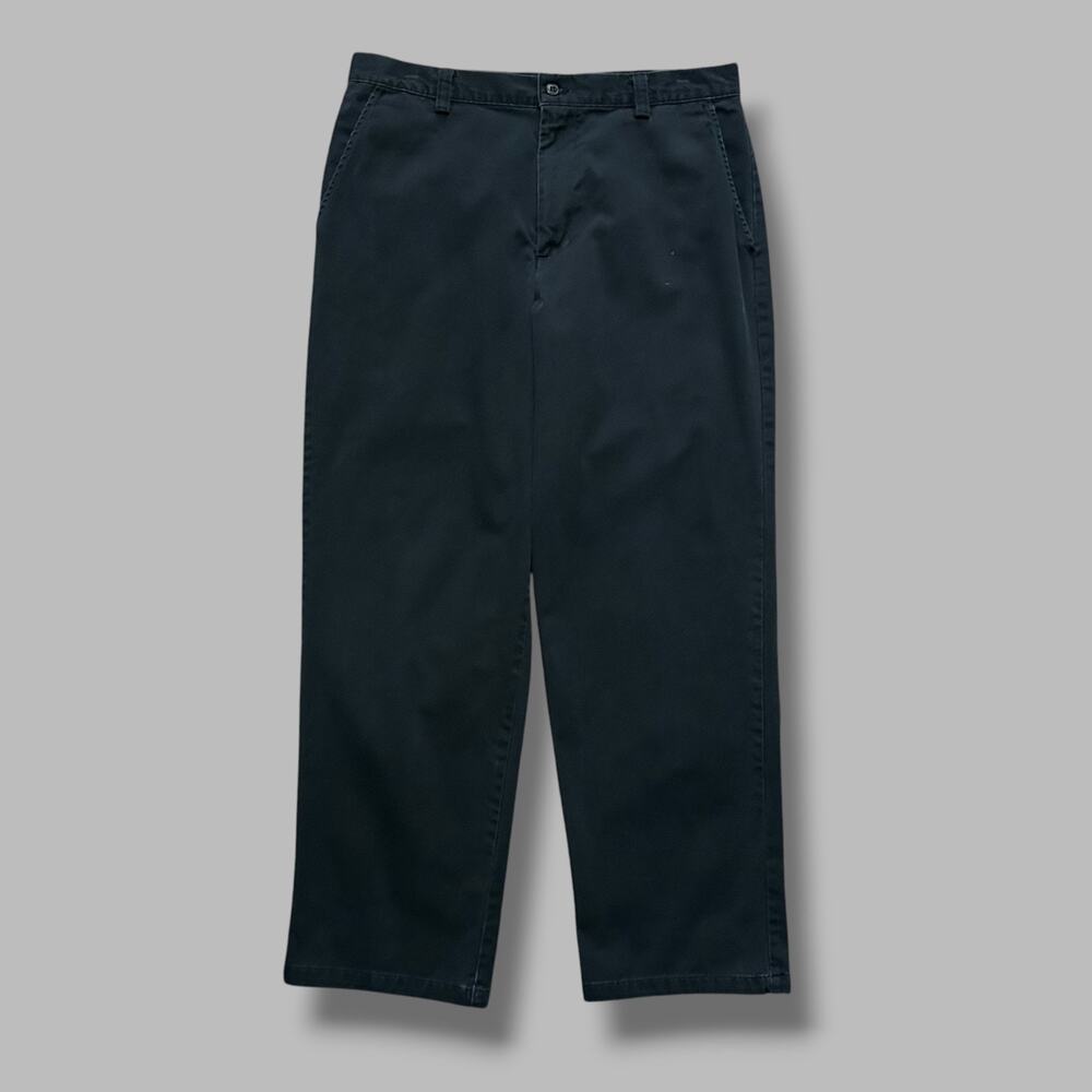 Vintage Sun Faded Pants Khakis Dockers Distressed Cotton y2k Black 33x29